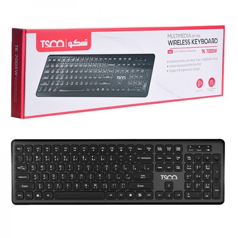 کيبورد بي سيم تسکو TK7005W